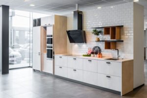 Open keuken met ingebouwde toestellen
